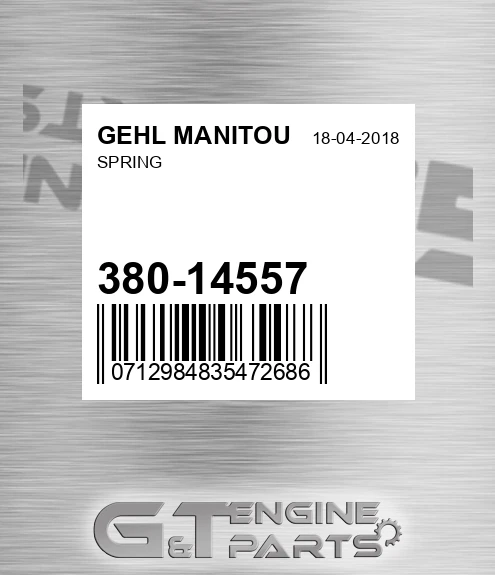 380-14557 Spring for GEHL MANITOU