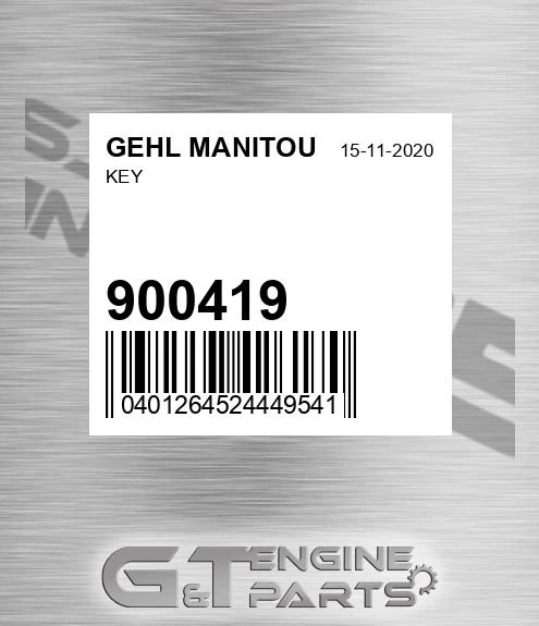 900419 Key for GEHL MANITOU