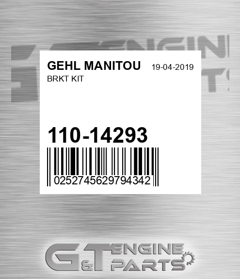 110-14293 Brkt Kit for GEHL MANITOU