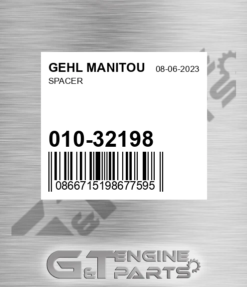 010-32198 Spacer for GEHL MANITOU