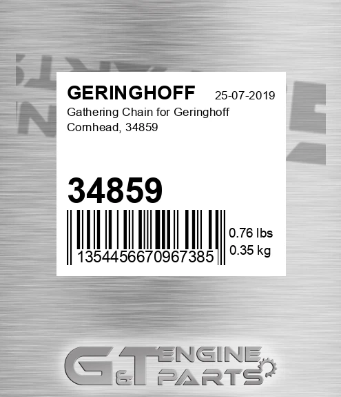 34859 GERINGHOFF Gathering Chain For Geringhoff Cornhead,