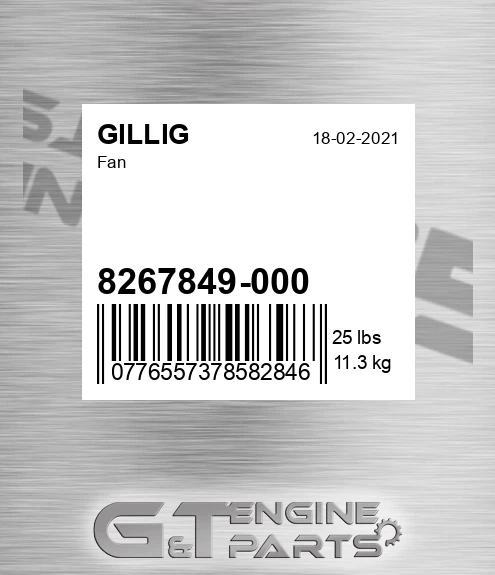 8267849-000 Fan for GILLIG