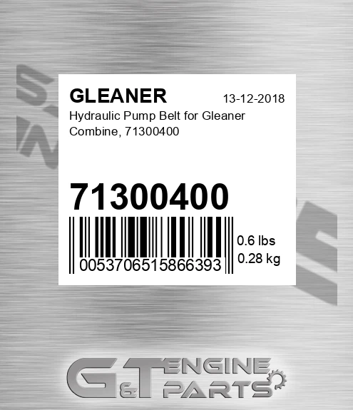 71300400 GLEANER Hydraulic Pump Belt For Gleaner Combine,