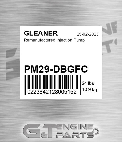 PM29-DBGFC Remanufactured Injection Pump
