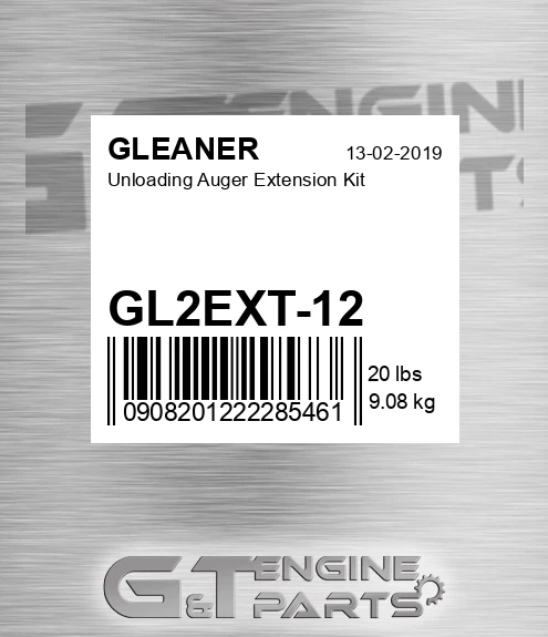 GL2EXT-12 GLEANER Unloading Auger Extension Kit
