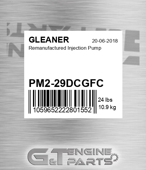 PM2-29DCGFC Remanufactured Injection Pump