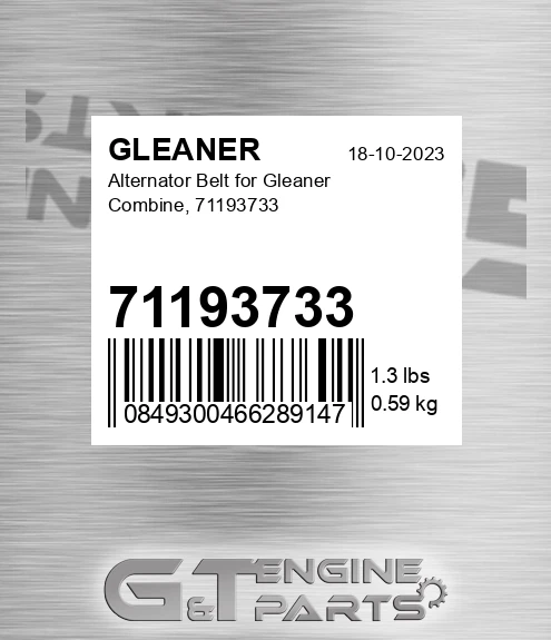 71193733 GLEANER Alternator Belt For Gleaner Combine,