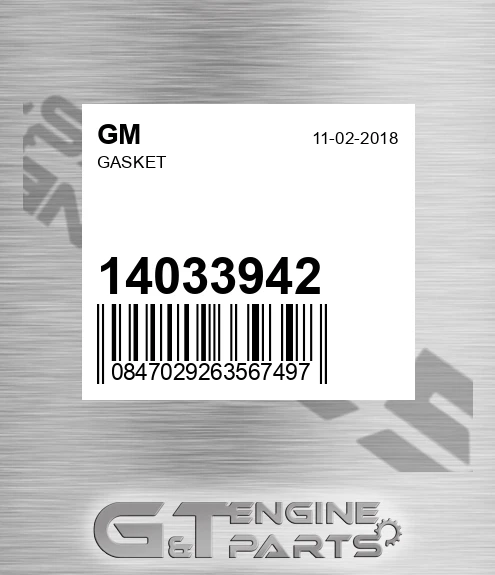 14033942 GM Gasket