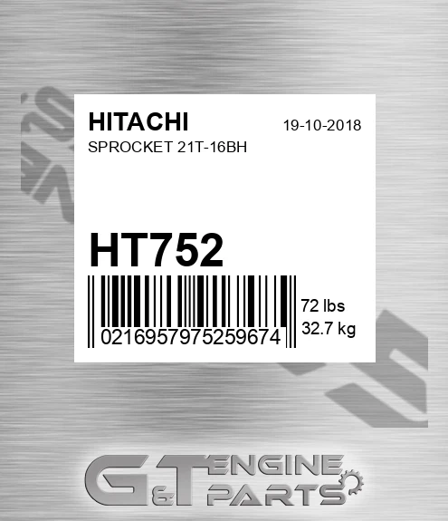 HT752 Sprocket 21t-16bh