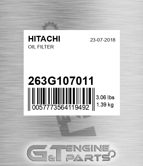 263G107011 Oil Filter