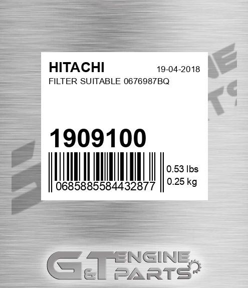 1909100 Filter Suitable 0676987bq