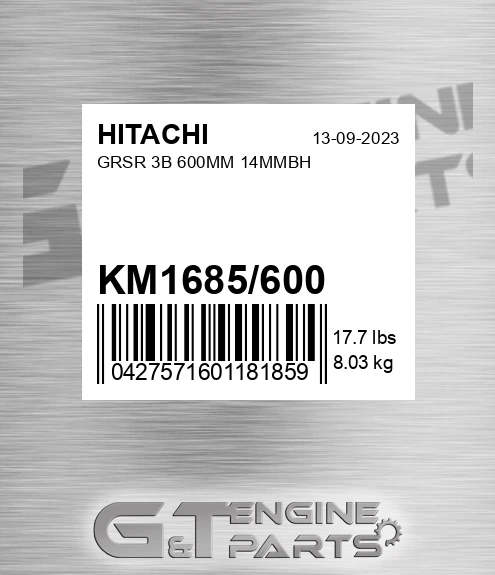 KM1685/600 Grsr 3b 600mm 14mmbh