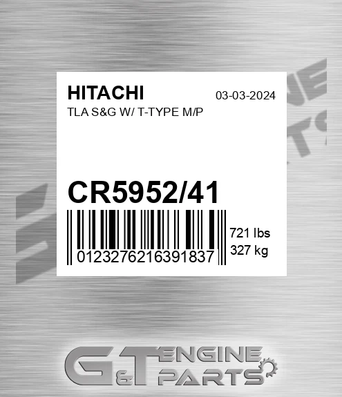 CR5952/41 Tla S&g W/ T-type M/p