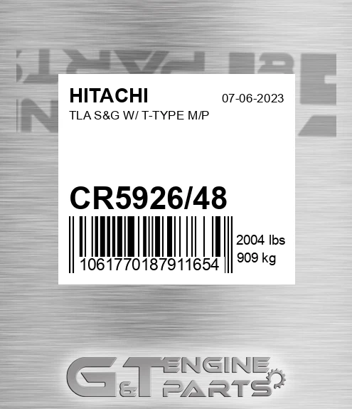 CR5926/48 Tla S&g W/ T-type M/p