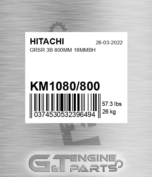 KM1080/800 Grsr 3b 800mm 18mmbh