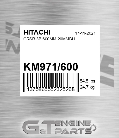 KM971/600 Grsr 3b 600mm 20mmbh