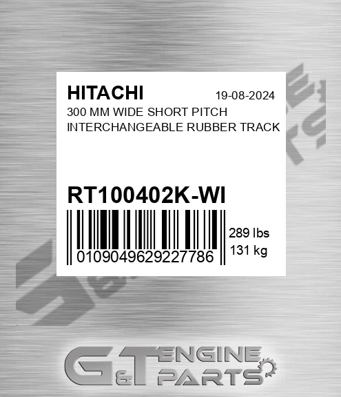 RT100402K-WI 300 Mm Wide Short Pitch Interchangeable Rubber Track