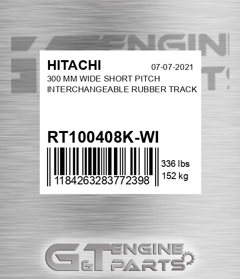 RT100408K-WI 300 Mm Wide Short Pitch Interchangeable Rubber Track