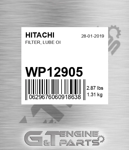 WP12905 Filter, Lube Oi