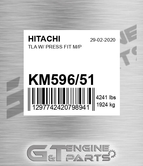 KM596/51 Tla W/ Press Fit M/p