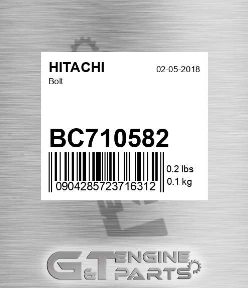 BC710582 Bolt for HITACHI