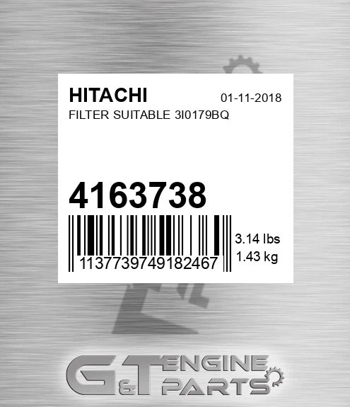 4163738 Filter Suitable 3i0179bq for HITACHI