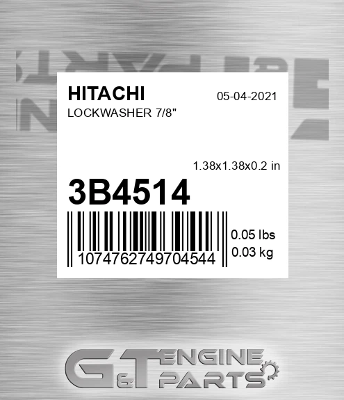 3B4514 Lockwasher 7/8"