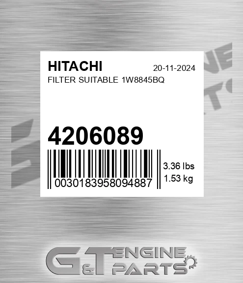 4206089 Filter Suitable 1w8845bq for HITACHI