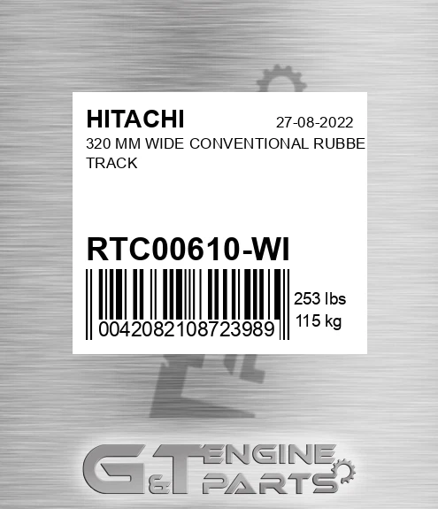 RTC00610-WI 320 Mm Wide Conventional Rubber Track