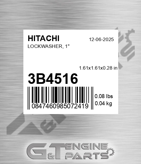3B4516 Lockwasher, 1"