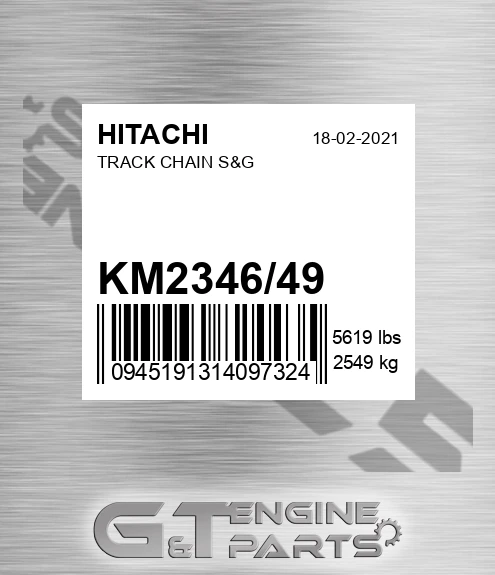 KM2346/49 Track Chain S&g