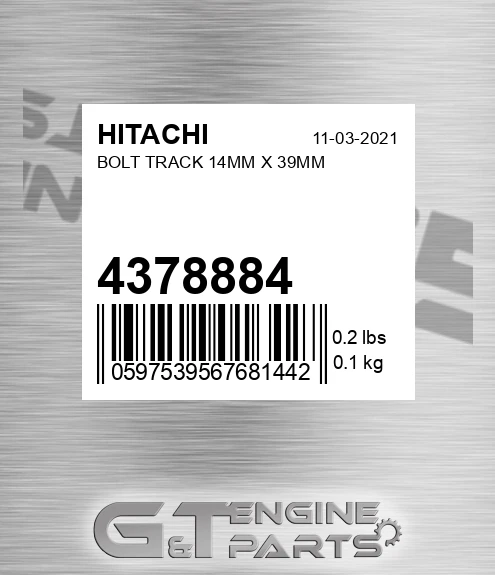 4378884 Bolt Track 14mm X 39mm