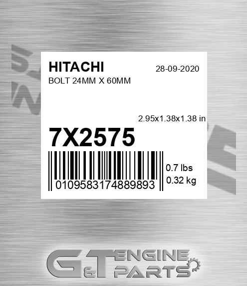 7X2575 Bolt 24mm X 60mm
