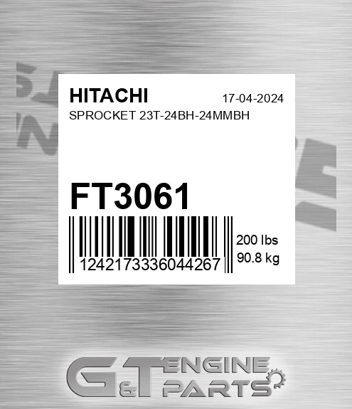 FT3061 HITACHI Sprocket 23t-24bh-24mmbh