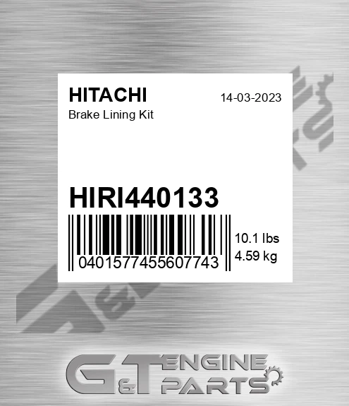 HIRI440133 Brake Lining Kit for HITACHI