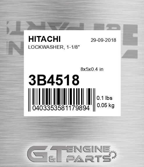 3B4518 Lockwasher, 1-1/8"
