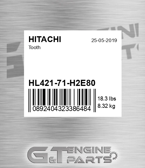 HL421-71-H2E80 Tooth