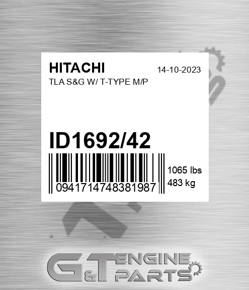 ID1692/42 Tla S&g W/ T-type M/p