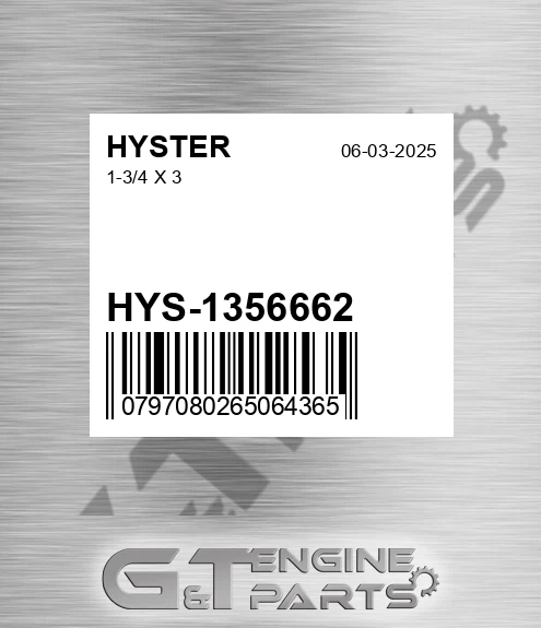 HYS-1356662 1-3/4 X 3