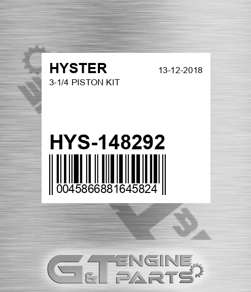 HYS-148292 3-1/4 Piston Kit