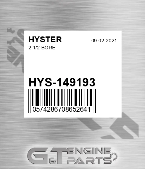 HYS-149193 2-1/2 Bore
