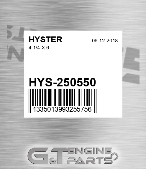 HYS-250550 4-1/4 X 6