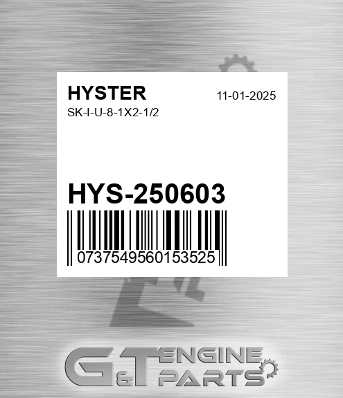 HYS-250603 Sk-i-u-8-1x2-1/2
