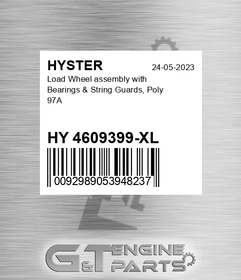 HY 4609399-XL Load Wheel Assembly With Bearings & String Guards, Poly 97a