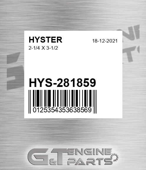 HYS-281859 2-1/4 X 3-1/2