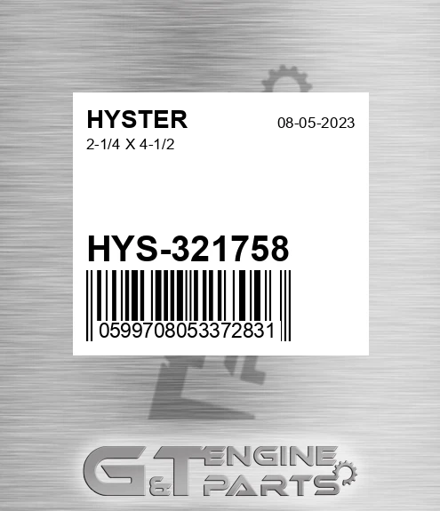 HYS-321758 2-1/4 X 4-1/2