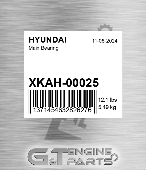 XKAH-00025 Main Bearing for HYUNDAI