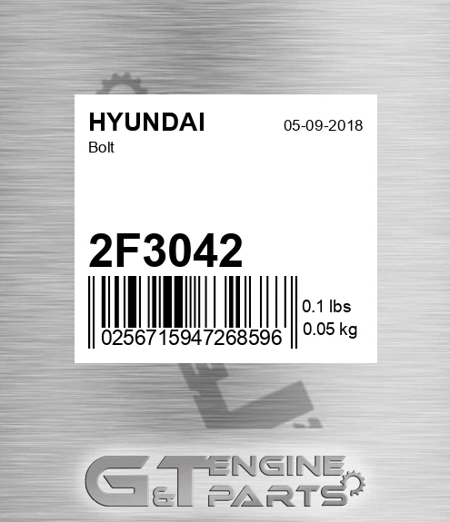 2F3042 Bolt