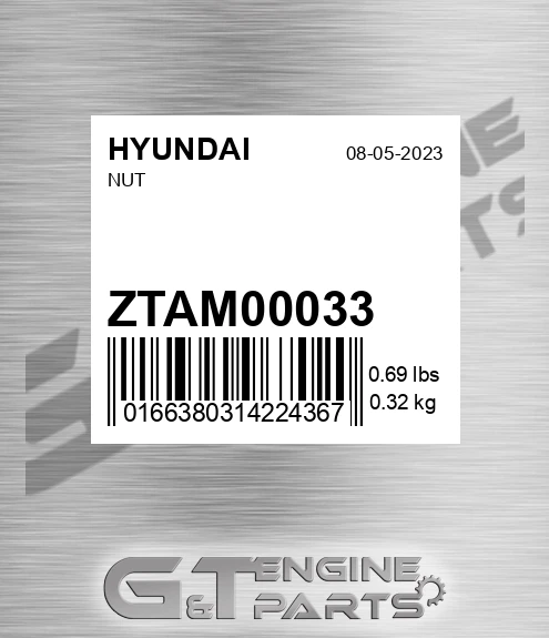 ZTAM-00033 Nut for HYUNDAI