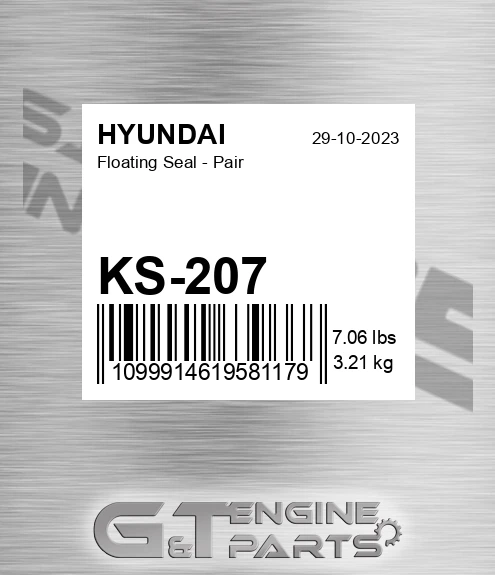 KS-207 Floating Seal - Pair for HYUNDAI